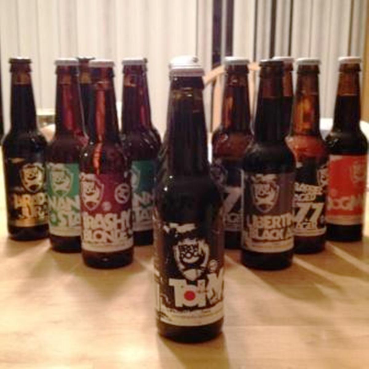 Beer selections from Brew Dog in Scotland